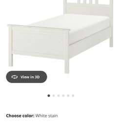 IKEA Hemnes Twin Bed Frame and Mattress 
