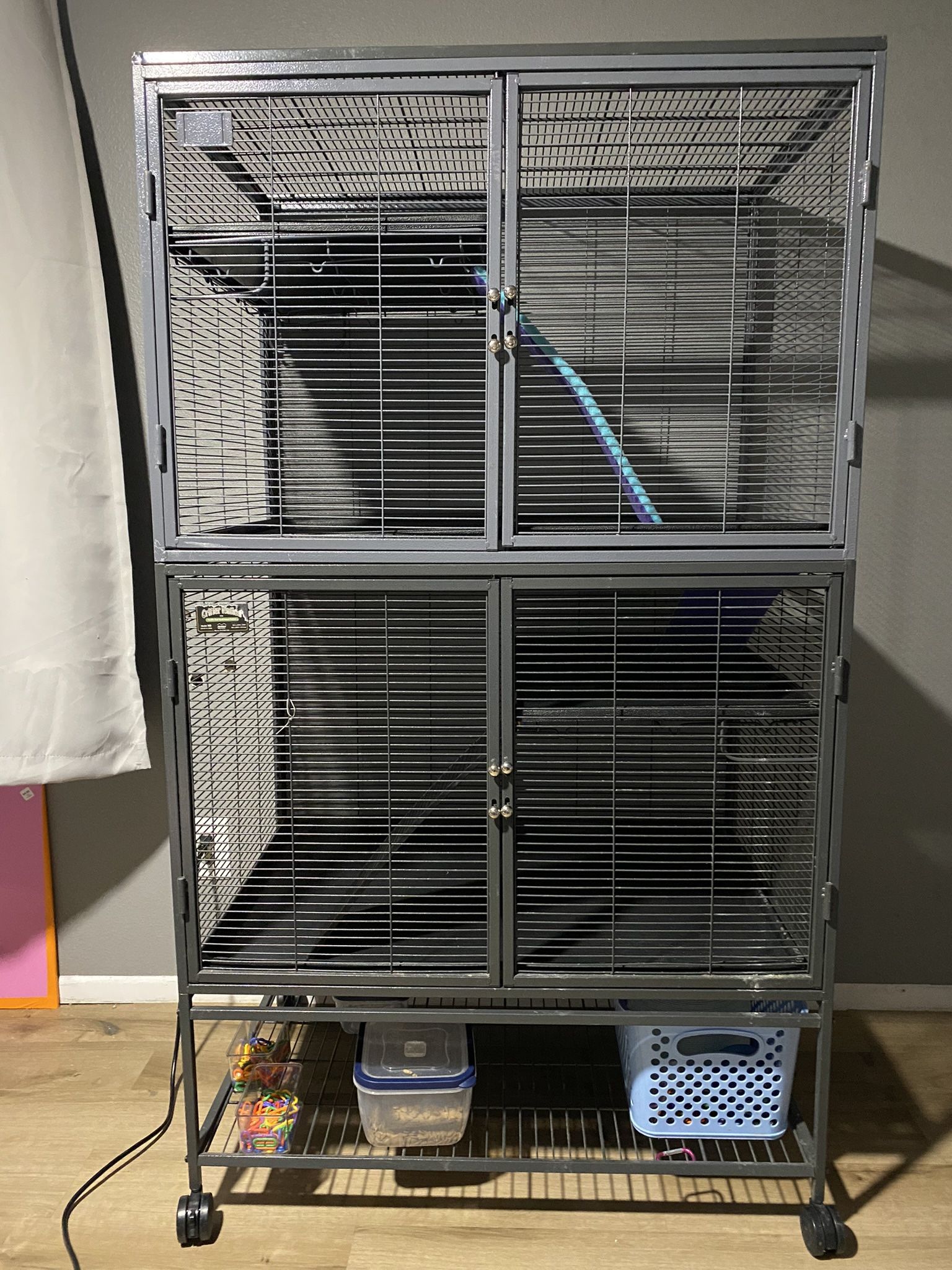 MidWest Homes for Pets Deluxe Critter Nation Double Unit Small Animal Cage (Model 162)