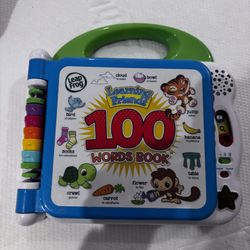 Leapfrog learning, friends, 100 words book. Bilingual Spanish and English.