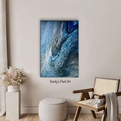 New Fluid Art Original Painting, 24”x 36”x 1.5”