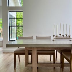 Concrete & Wood Dining Table - 10’ Long!