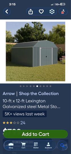 10x12 Arrow Metal Shed