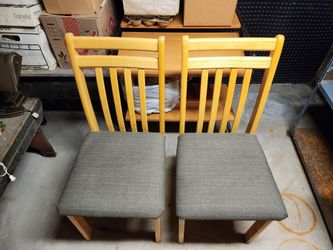 Pair Of Wooden Chairs