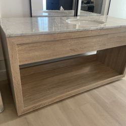 53-55 Inch Floating Wood bathroom vanity