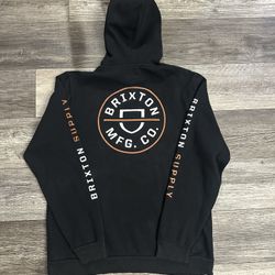 Men’s Braxton Black Pullover Hoodie Sweater L New