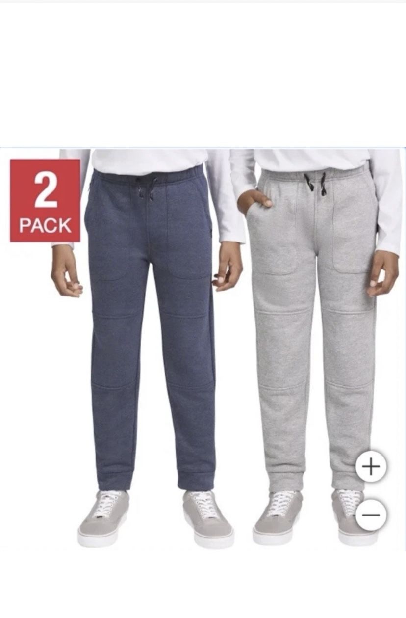 New Lee Youth 2 Pack Rugged Knee Jogger Blue/Gray Size: S (7-8),
