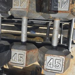 45 Pound Dumbbells