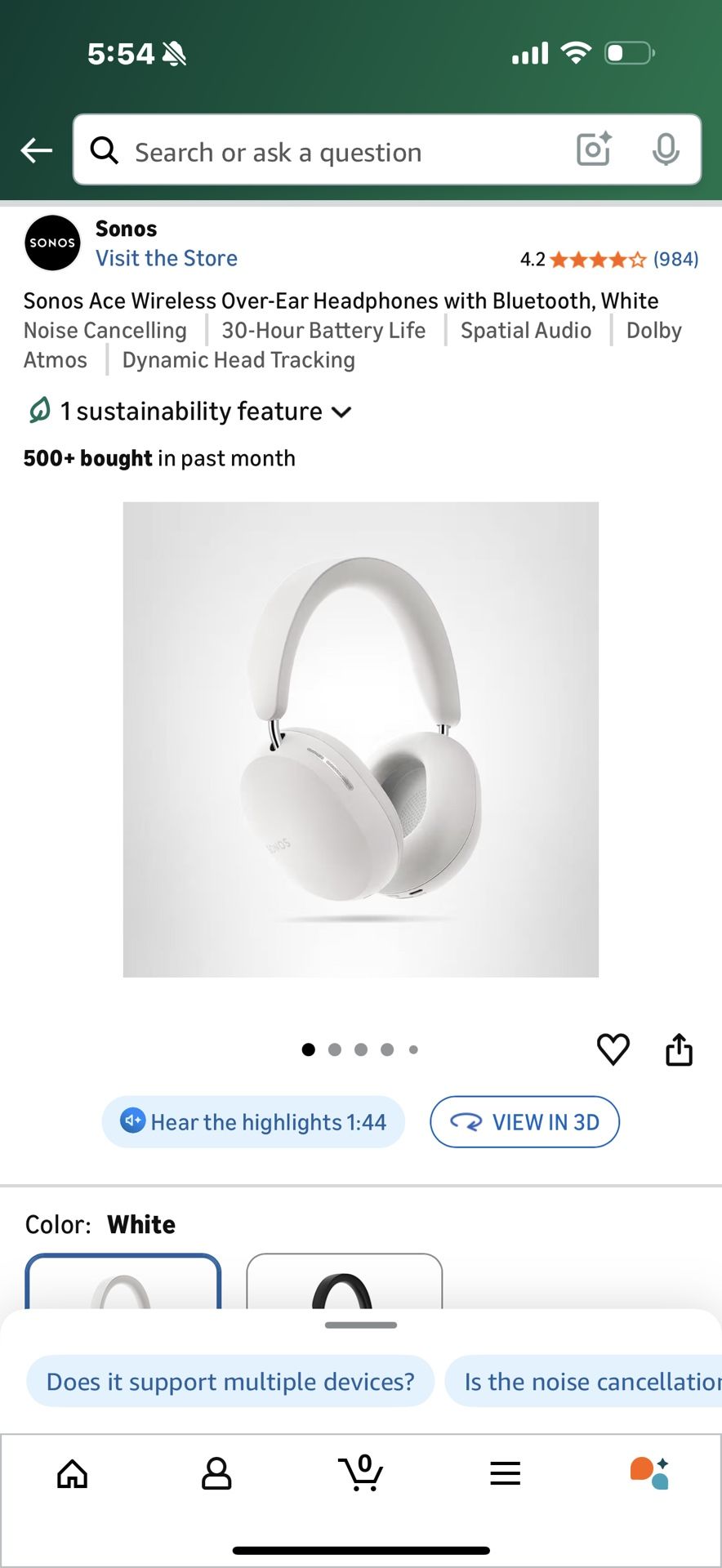 Sonos Ace Wireless Headphones 