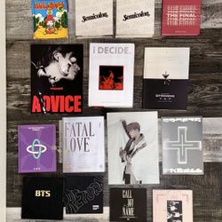 Kpop Album Collection (BTS, Stray Kid, ENHYPEN, GOT7, SEVENTEEN, MONSTA X, NCT 127, NCT DREAM, iKON, TAEMIN, YUGYEOM, BamBam, JAY B) *some stickers mi