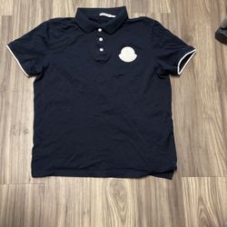 Moncler Navy/ White Polo Shirt 