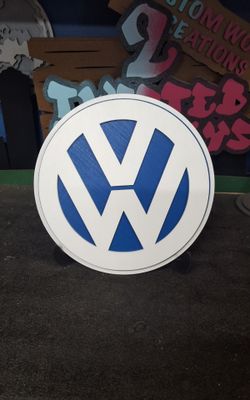 VW custom wooden sign