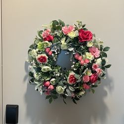 Pink Floral Wreath
