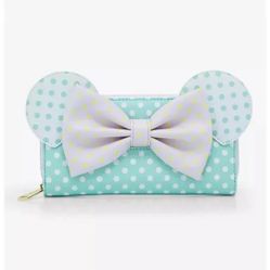 Loungefly Minnie Pastel Polka Dot Wallet Clutch