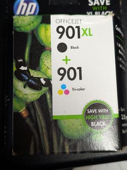 Genuine HP 901XL Black + 901 Tri-Color Ink – New in Box