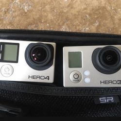 Go pro 3 black + 4 black with tons of accessories