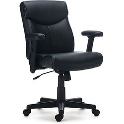 BLACK TRAYMORE FAUX LEATHER CHAIR 