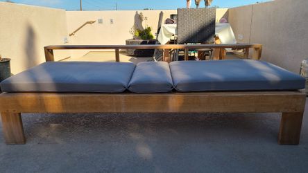 Havana Teak Sun Lounger With Cushion