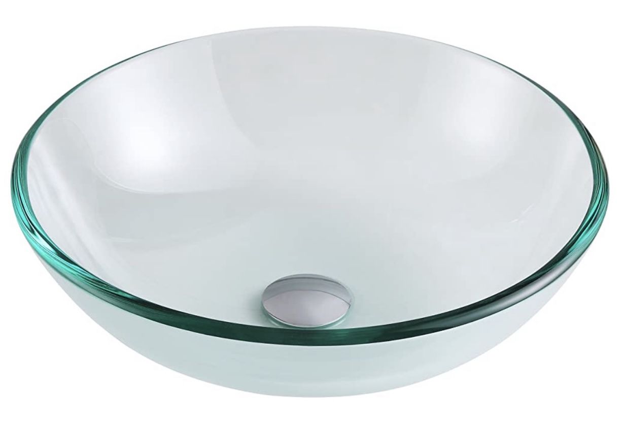 Bathroom Glass Sink with accessories. Brand new!