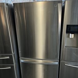 Kenmore Bottom Freezer Apt Size 33” Stainless Steel Fridge 