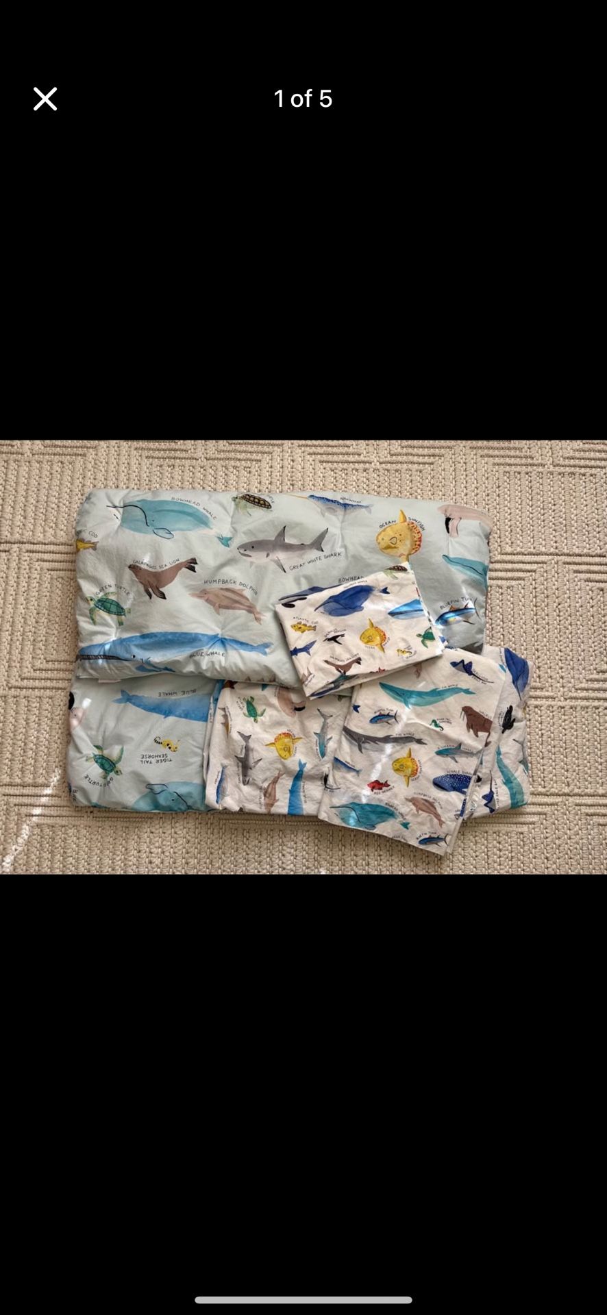 Pottery Barn Toddler Comforter & Sheet Set