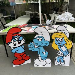 Smurfs Pitufos cutouts