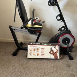 Stationary Bike And Pull Up Bar Bundle