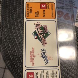 1988 Dodger World Series Ticket