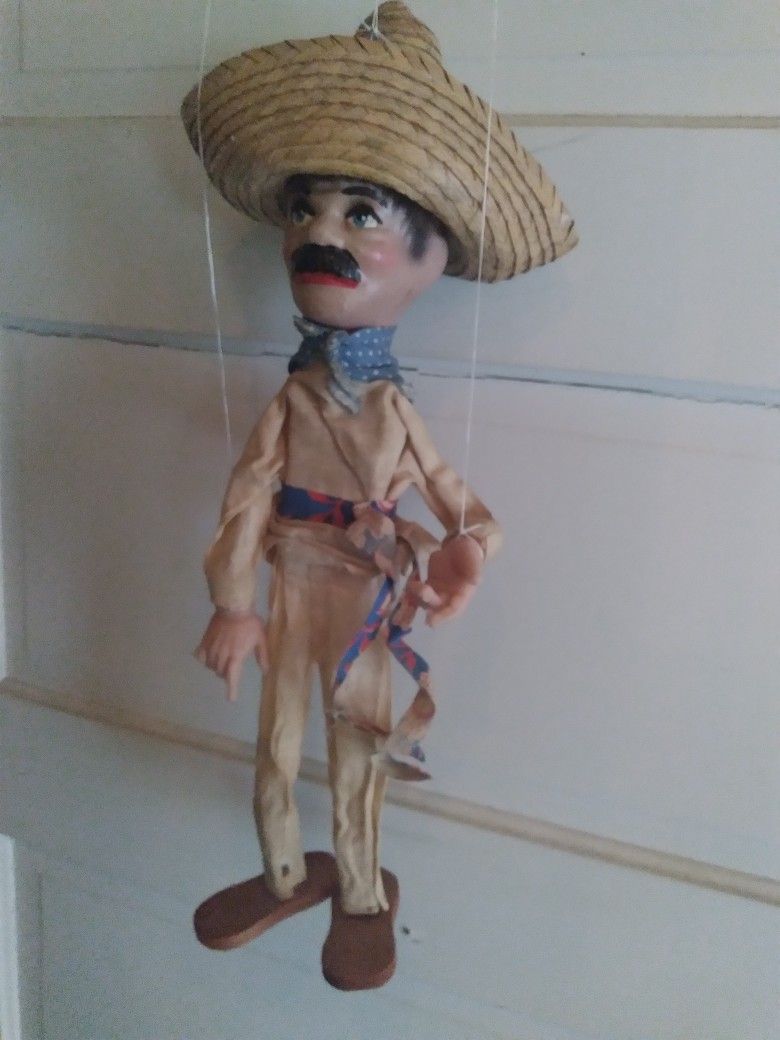 Authentic vintage made in Mexico marionette