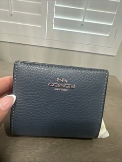 Authentic Coach Snap Wallet Deep Blue 