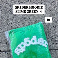 Sp5der hoodie Slime green 