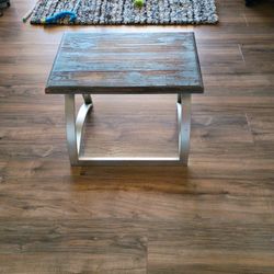 Gray Silver Stool