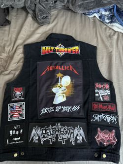 Black Metal Head Battle Vest