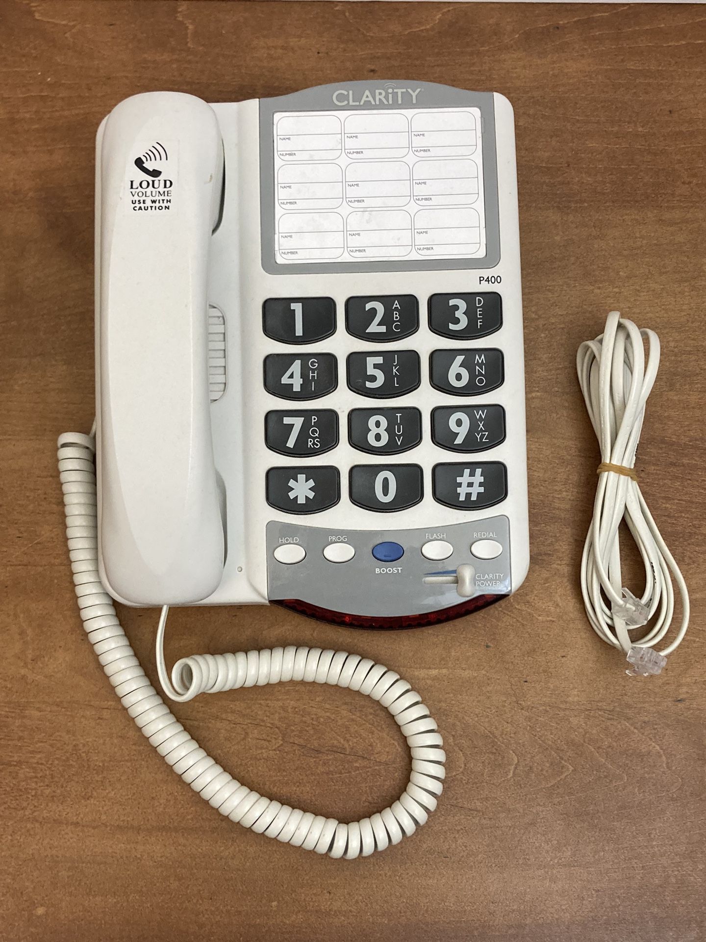 Clarity P400 Large Button Corded Amplified Phone