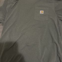 Carhartt T-shirts  (1 Dark Green,  1 Light Blue With Pockets)