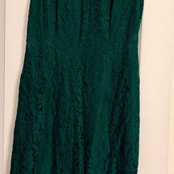 Fitted Forrest Green Lace Dress