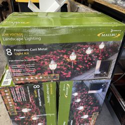 Malibu landscape lighting 8 premium cast metal light kit (set of 3) 