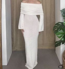 Off White Knit Dress