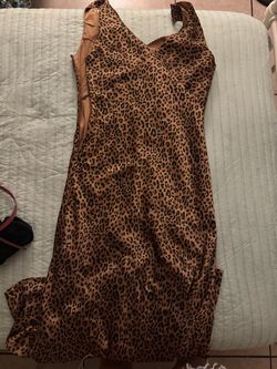 Cheetah Print silk dress