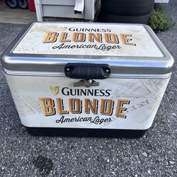 Guinness Blonde Lager Coleman Model 6150 6155 Steel Belted Cooler 54 Quart - NICE!