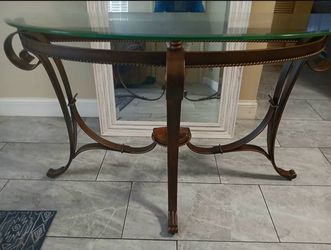 Glass top decorative table