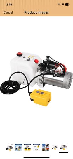 12V Hydraulic Power Unit 3200 PSI, Double-Acting Hydraulic Pump for Dump Trailer & Car Lifting