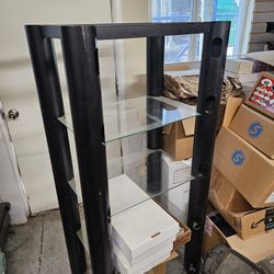 (2) Tower Displays With 5 Glass Shelves