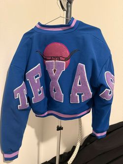 Nasty Gal Texas Back Knit Varsity Jacket