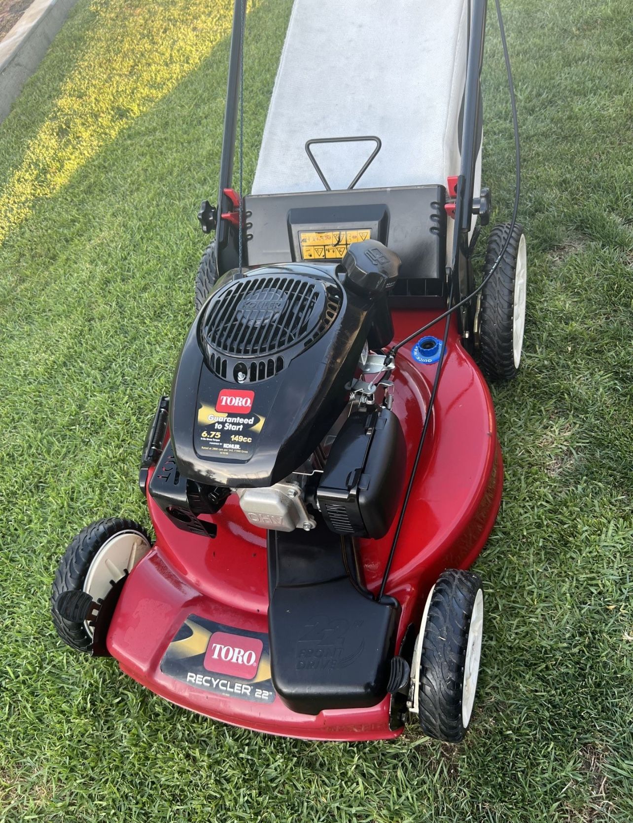 LAWN MOWER TORO SELF PROPELLED BIG REAR WHEELS FRONT WHEELS DRIVE GREAT CONDITION