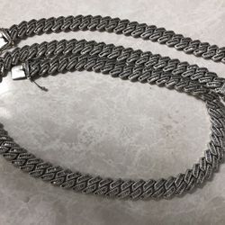 Moisenite Chain And Bracelet 