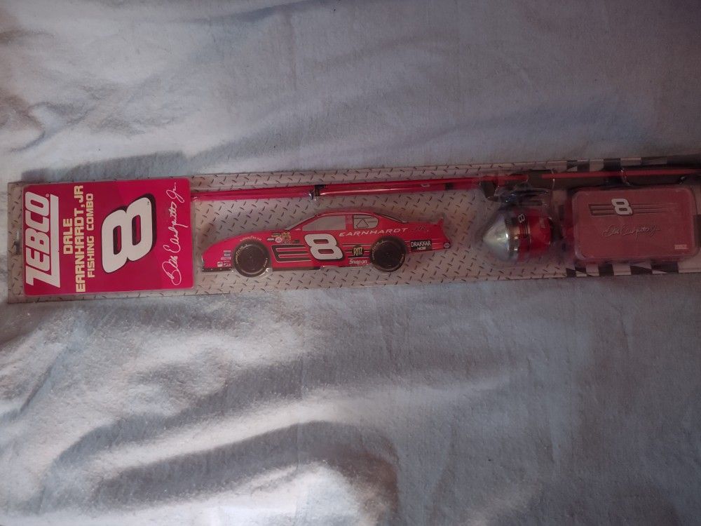 dale jr zebco fishing pole Zebco Nascar #8 Jr. Fishing Pole Never Opened Vintage for Sale in Copperas  Cove, TX
