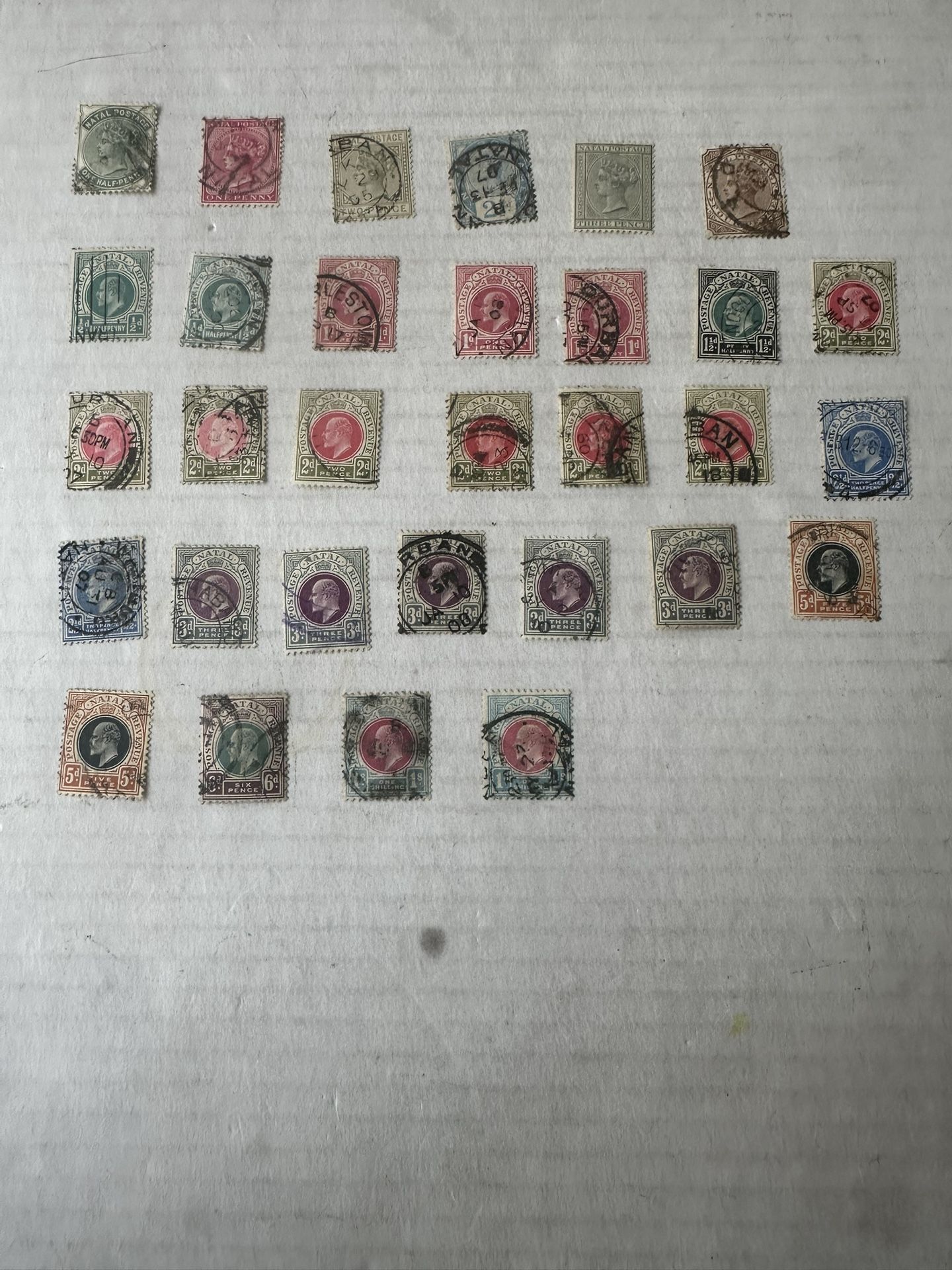 Natal Stamp Group Of 32 Used