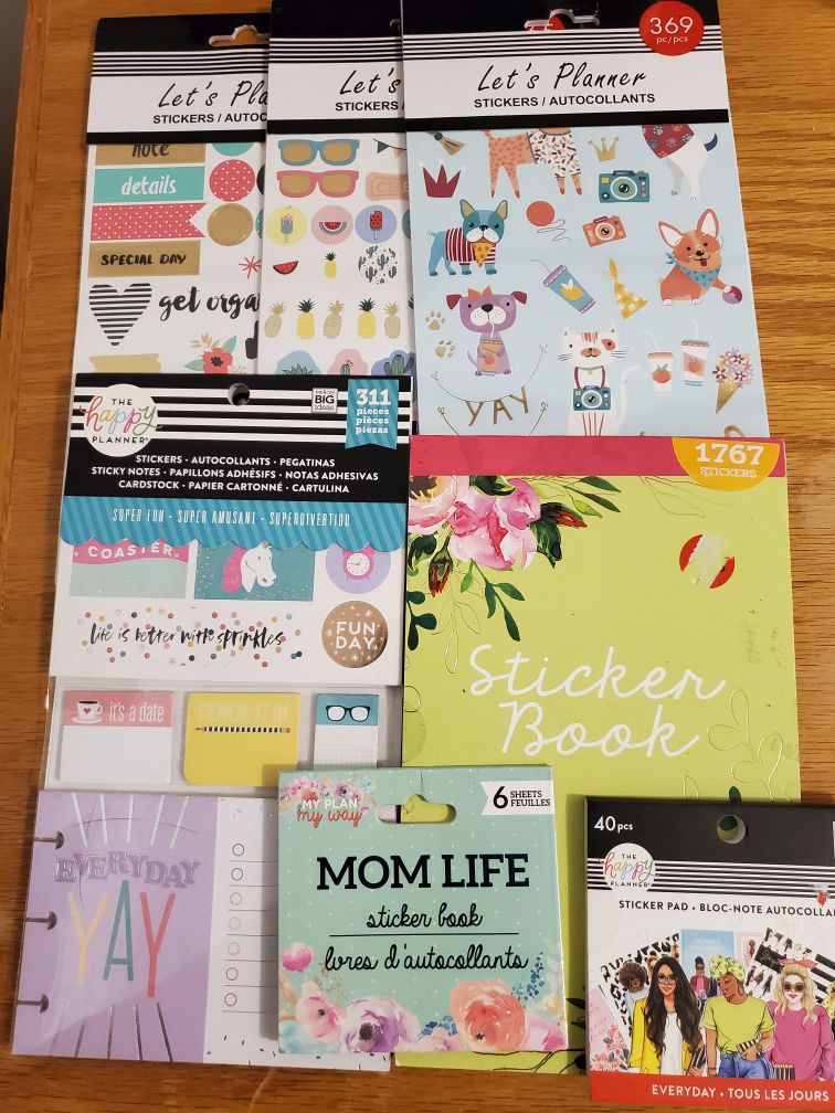 Sticker planner books