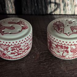 Vintage Memory Lane Salt and Pepper Shaker Set By Royal