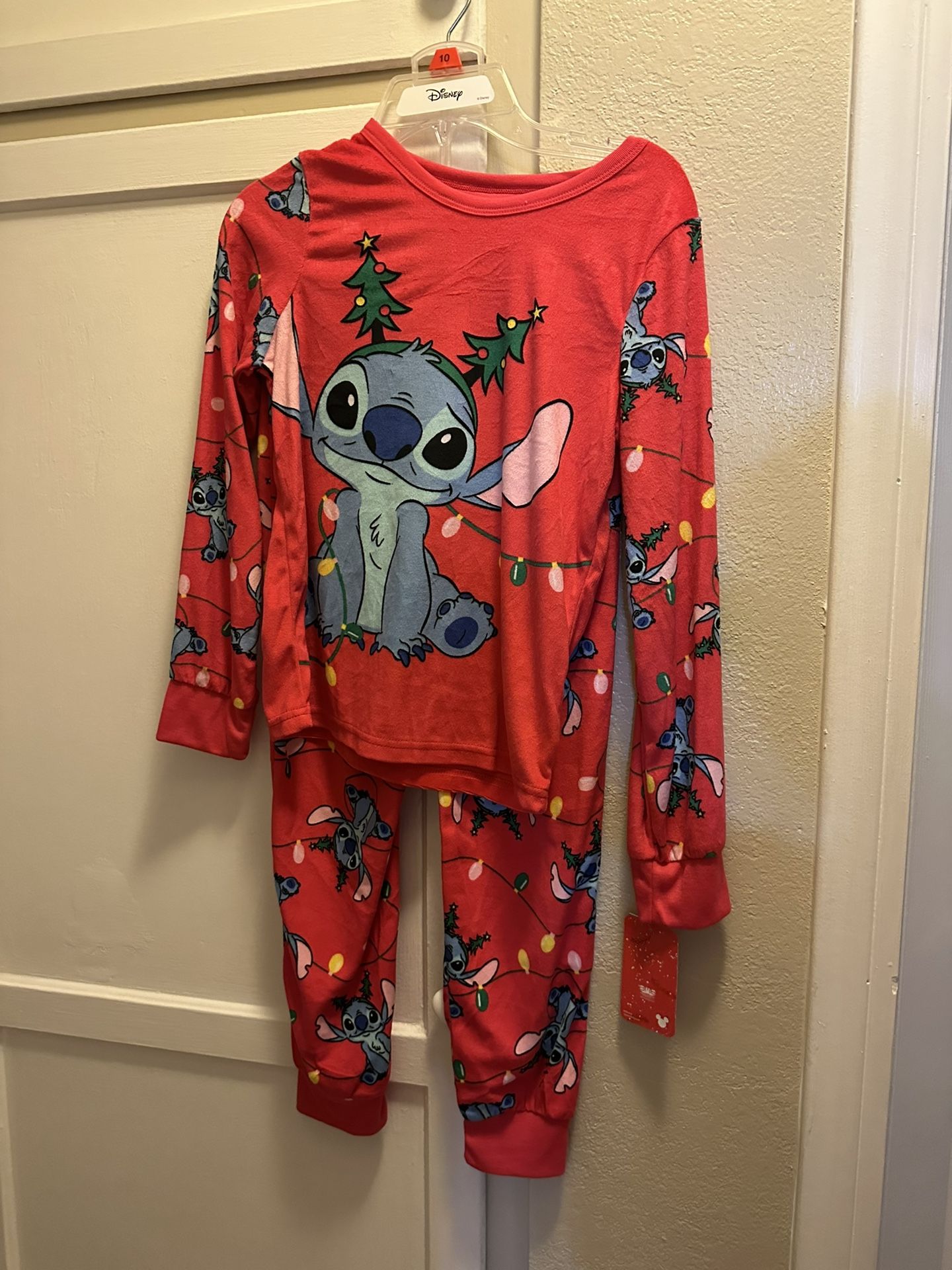 Christmas Stitch Pajamas Kids Size 10